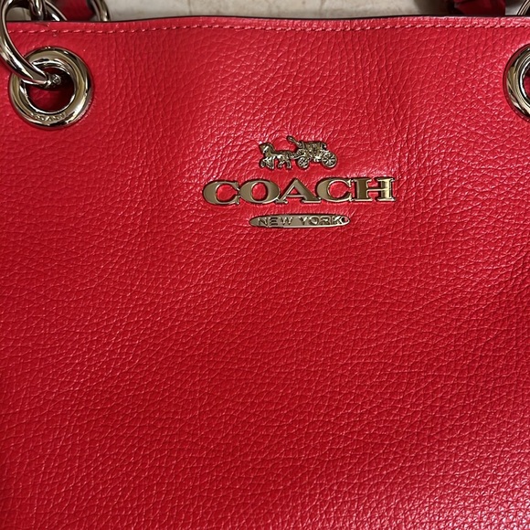 Coach Red Handbag. Used twice. In great condition. - Picture 3 of 11